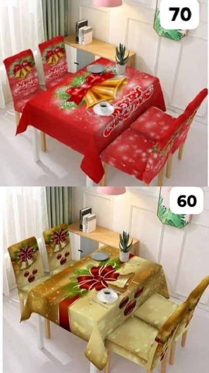 SET MANTEL MÁS 6 FORROS NAVIDEÑOS