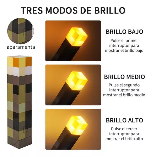 Lámpara De Antorcha De Minecraft