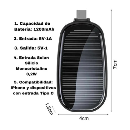 Cargador de energía Solar portátil